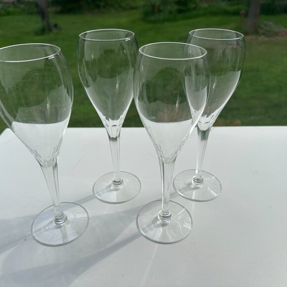 #9158 VINTAGE CUT STEM CHAMPANGE / TULIP SET OF 4 EA NO CHIPS - Picture 8 of 9